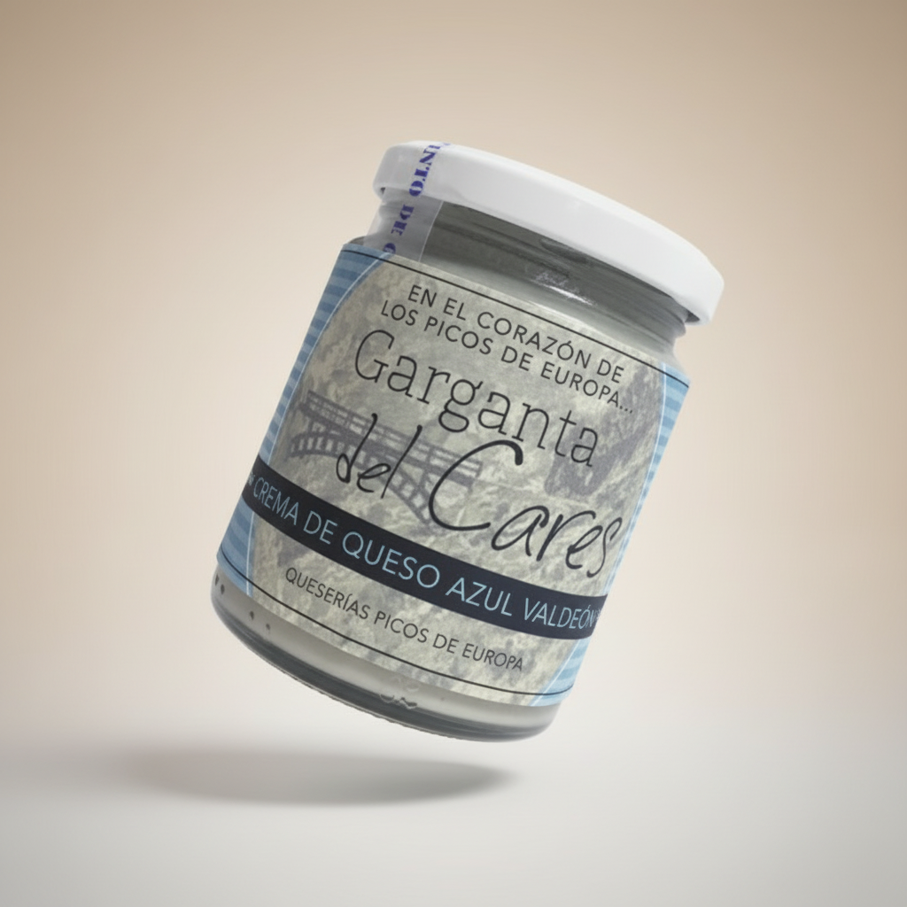 Crema de Queso Azul de Valdeón, Garganta del Cares, Tarro 200 gr